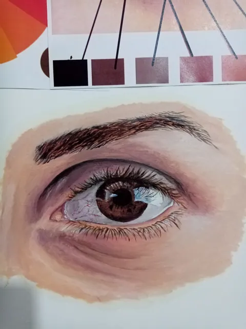 تطبيق رسم عين مع عينات الألوان
