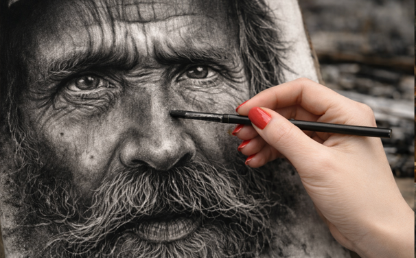 الرسم بالفحم